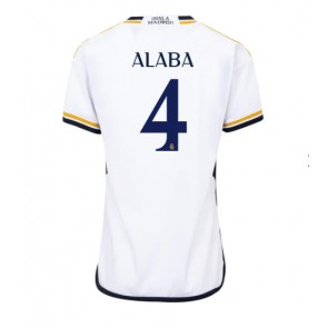 Real Madrid David Alaba #4 Replika Hjemmebanetrøje Dame 2023-24 Kortærmet